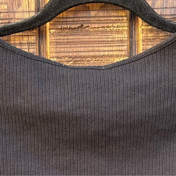 NWTS Madewell Ribbed Black Tie Bow Short Sleeve - Picture 14 of 14